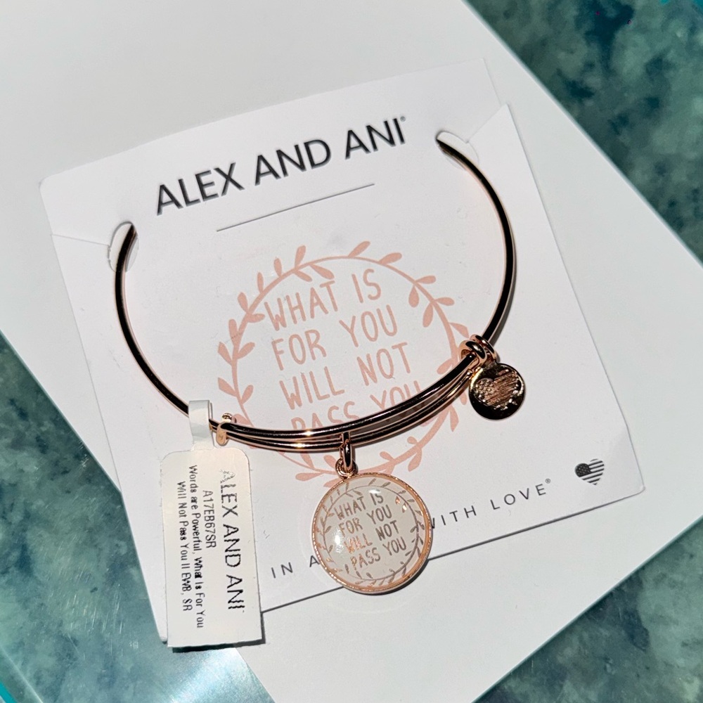 Alex and Ani Rose Gold Charm Bangle